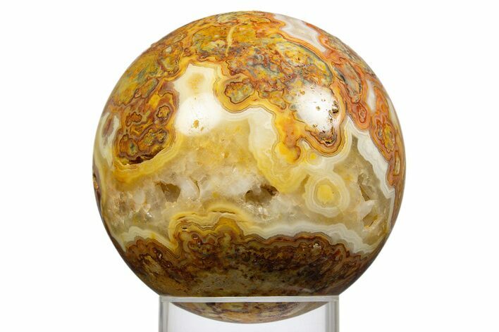 Polished Crazy Lace Agate Sphere - Mexico #308265